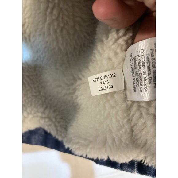 J Crew Jean Trucker Jacket Sherpa Lined Women’s Medium Blue Denim Button Up - Picture 9 of 9